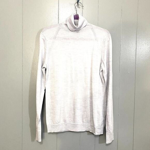 Banana Republic Light Blue 100% Merino Wool Turtleneck Classic Sweater L - Picture 1 of 7